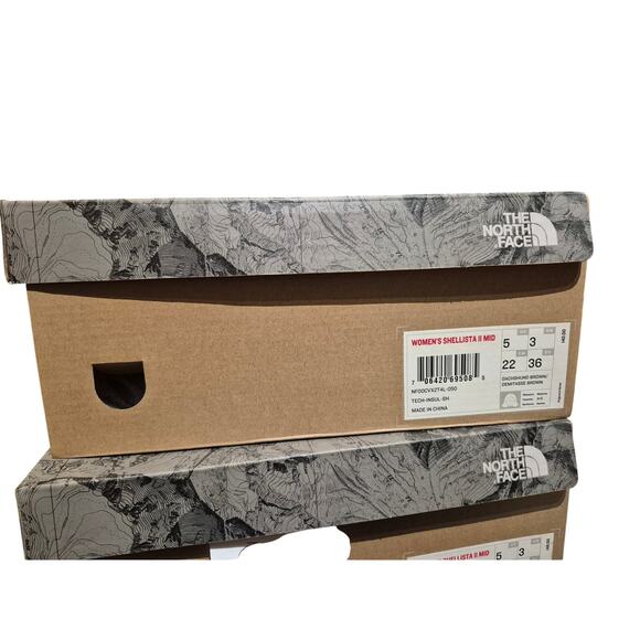 The North Face Women Shellista II Mid Waterproof Mid Calf Boots Size US 5B Brown - Picture 3 of 7